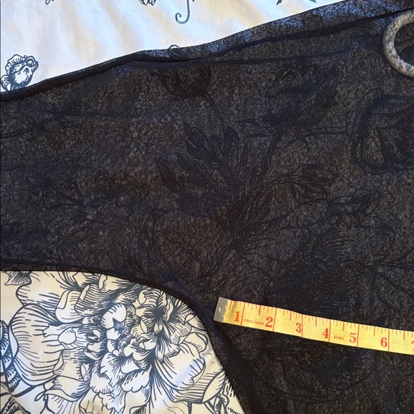 Black Sheer Zip-Up Jacket - Picture 6 of 7